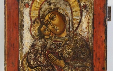 Muttergottes von Vladimir, Ikone, Russland 18. Jh.