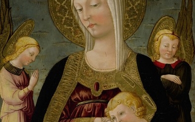 NERI DI BICCI | MADONNA AND CHILD SURROUNDED BY ANGELS