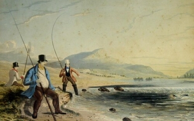 NEWTON SMITH LIMBIRD FIELDING (1799-1856) SALMON FISHING: TH...