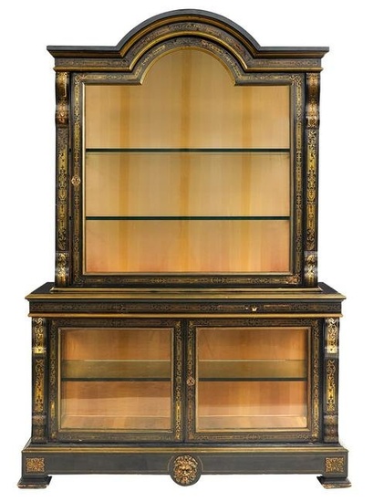 Napoleon III Ebonized and Boulle Cabinet