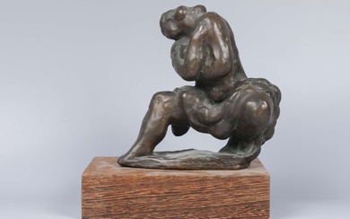 Nic Jonk (1928-1994), Een bronzen beeld van vrouw met kind