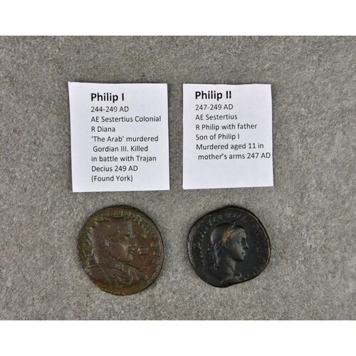 Numismatics - Roman coins: Philip I 244-249 AD, AE Sestertiu...