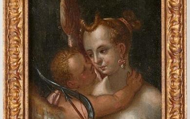 Old Master Continental Painting of Venus and Cupid
