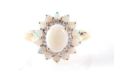 Opal Diamant Damenring