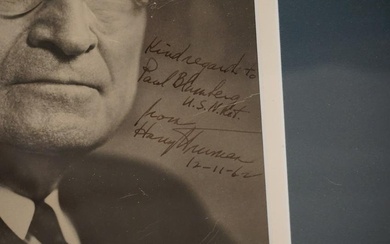Original Harry Truman Autographed Photograph