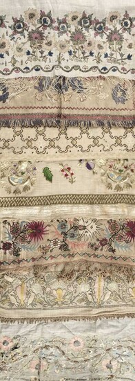 Ottoman. A 19th century Turkish towel, and others