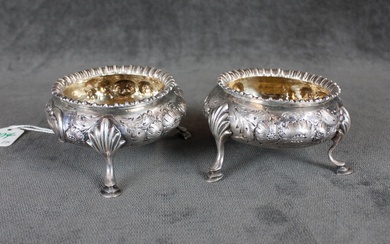 PAIR OF VICTORIAN SILVER MASTER SALTS