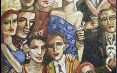 Painting by Rachel,Party at Rachels, c1980