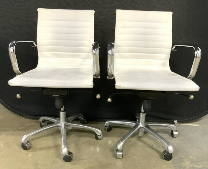 Pair Mid Century Modern Office Chairs