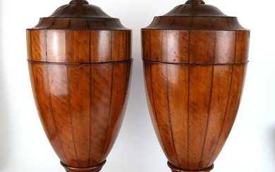 Pair of Adams-Style Urn-Form Knife Box
