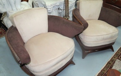 Pair of Art Deco Armchairs 29" x 31" France 1940s