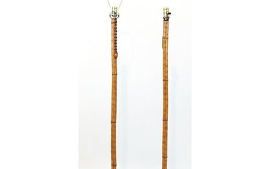 Pair of Bamboo Floor Lamps