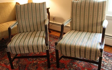 Pair of Custom Made 18th Century Style Lolling Chairs