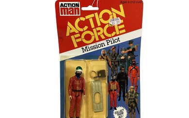Palitoy Action Man Action Force Series 1 Mission Pilot, on card with blister pack (1)