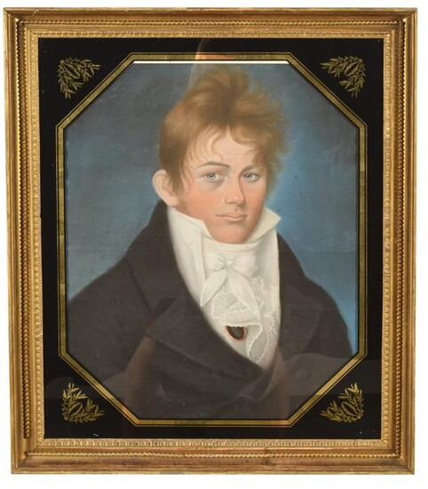 Pastel portrait American seaman, James Hall
