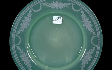 Plate, Unmarked Steuben Art Glass