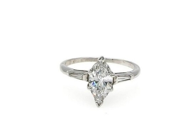 Platinum 1.23ct Marquise Diamond Engagement Ring