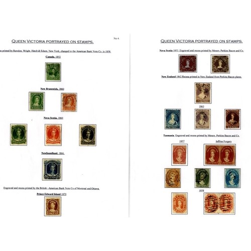 QUEEN VICTORIA PORTRAITS collection of M & U stamps superbly...