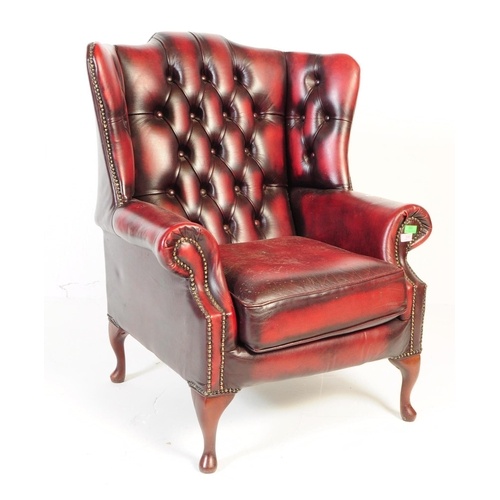 Queen Anne wingback / Chesterfield style button back club ch...