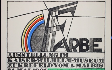 RARE Original 1920s Campendonk FARBE Exhibition Poster