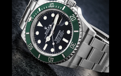 ROLEX. A STAINLESS STEEL AUTOMATIC WRISTWATCH WITH SWEEP CENTRE SECONDS, DATE AND BRACELET SUBMARINER MODEL, REF. 126610LV, CIRCA 2021
