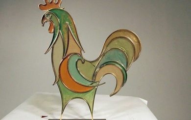 Rare Hans Hagenauer Rooster and Parrot Figures