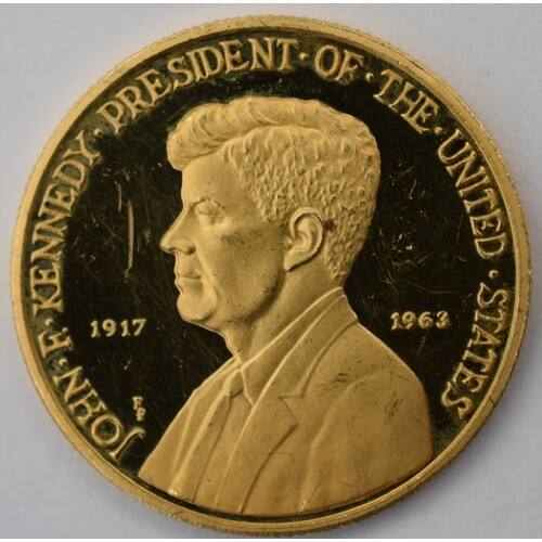 Rare John F Kennedy gold coin 1917 - 1962 - Gold coin