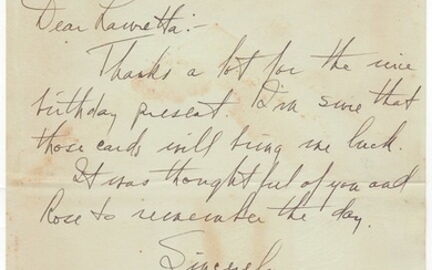 Rare autograph letter signed AS PRESIDENT