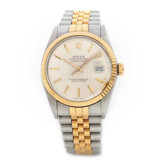 Rolex A wristwatch of 18k gold and steel. Model Datejust, ref. 16013....