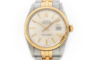 Rolex A wristwatch of 18k gold and steel. Model Datejust, ref. 16013....