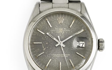 Rolex A wristwatch of steel. Model Date, ref. 1500. Mechanical COSC movement...