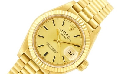 Rolex Gold 'Oyster Perpetual DateJust' Wristwatch, Ref. 69718