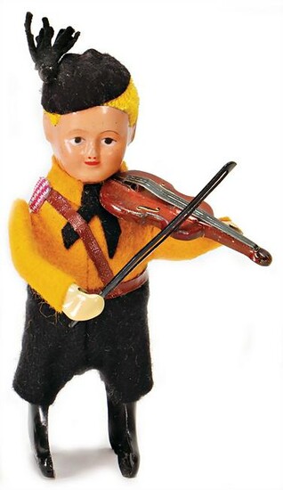SCHUCO Made in Germany, dancer, boy with violin, felt