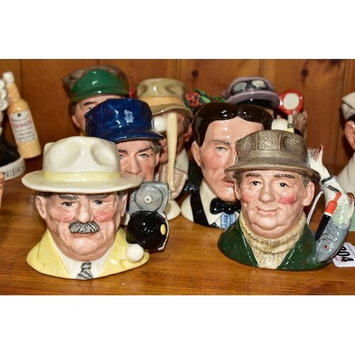 SEVEN ROYAL DOULTON CHARACTER JUGS FROM CHARACTERS OF LIFE S...