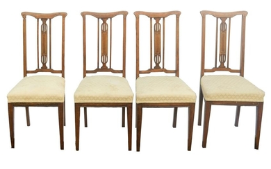 Set of Four Art Nouveau Side Chairs