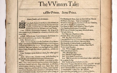 Shakespeare's Winter's Tale from the 1632 Second Folio