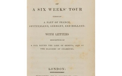[Shelley, Mary] History of a Six Weeks' Tour through a