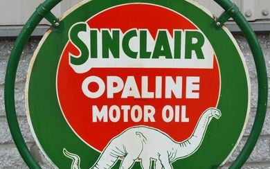 Sinclair Opaline Motor Oil w/white Dinosaur Porcel
