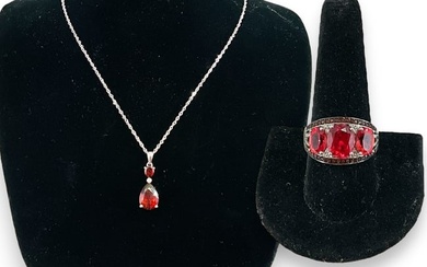 Sterling Silver Jewelry with Garnets