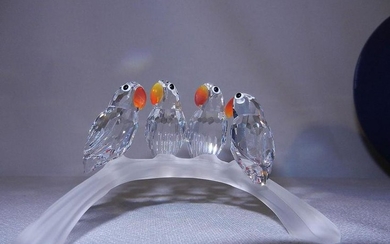 Swarovski Crystal Figurine #199123 Baby Lovebirds new