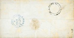 THE VERY RARE "ALDERNEY" UDC ON 1d RED COVER TO GUERNSEY; 12...