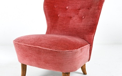 THEO RUTH FOR ARTIFORT OAK & MOHAIR LOUNGE CHAIR
