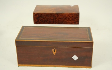 TWO ANTIQUE WOODEN BOXES