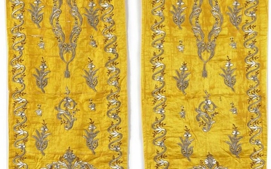 TWO OTTOMAN EMBROIDERED PILLOW COVERS,19TH CENTURY
