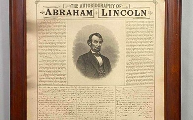 The Autobiography of Abraham Lincoln Printed Poster