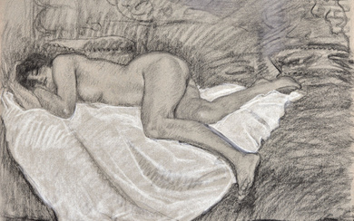 Théophile Alexandre STEINLEN 1859- 1923 Femme nue endormie