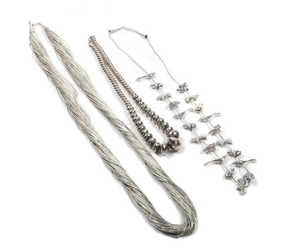 Three Southwestern Silver Necklaces