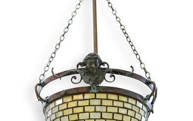 Tiffany Studios "Turtle Back" Hanging Lamp