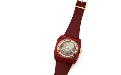 Tissot, Astrolon, vers 1971 Une rare montre en plastique ultra-légère, cadran transparent et balancier apparent,...