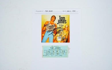 Tom Jones Signed CD Cover Signed in Person W/COA